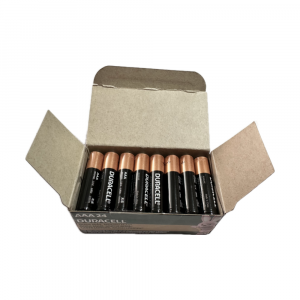 Duracell pilas alcalinas AAA caja 24 abierta