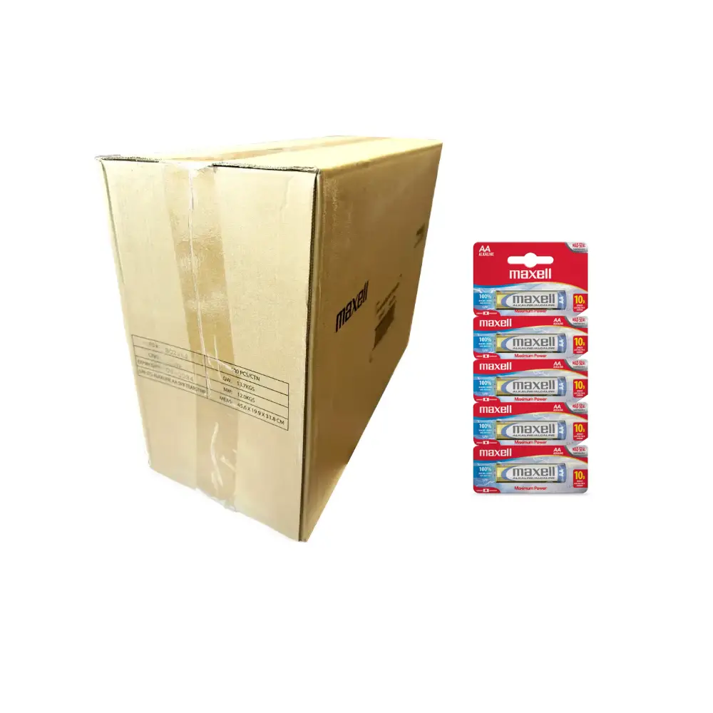 Pila AA Maxell Alcalina caja 500 prepicado set x5 - ok2 Pila AA Maxell Alcalina caja 500 prepicado set x5
