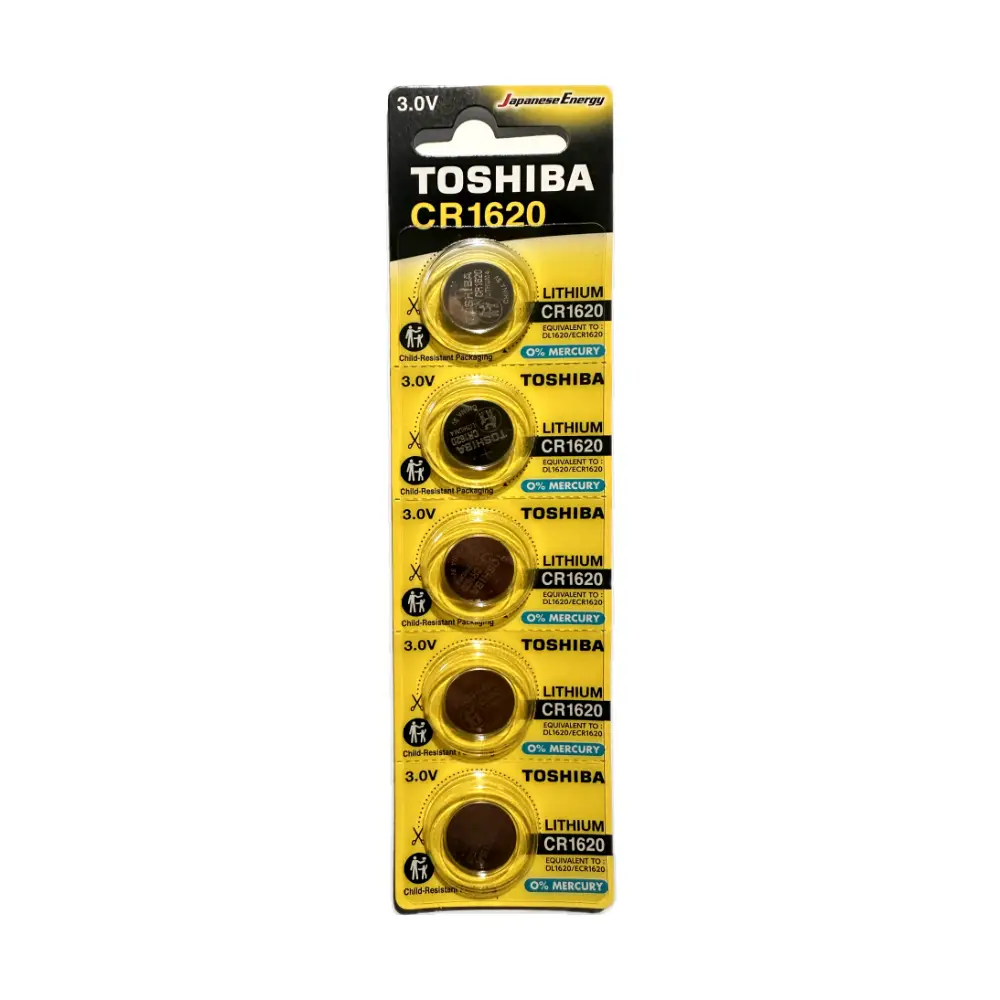 Cr1620 litio 3v Toshiba - Blíster 5 Cr1620 litio 3v Toshiba - Blíster 5